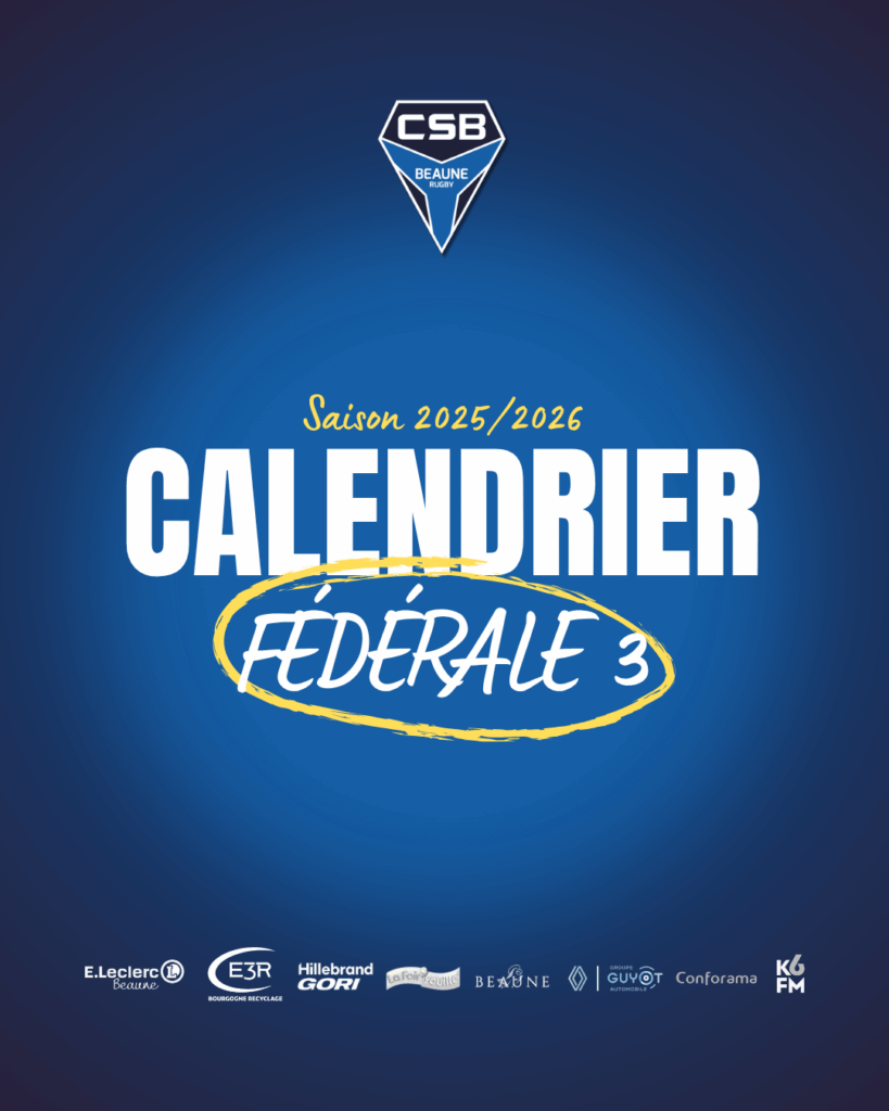 Calendrier matchs – saison 2025/2026