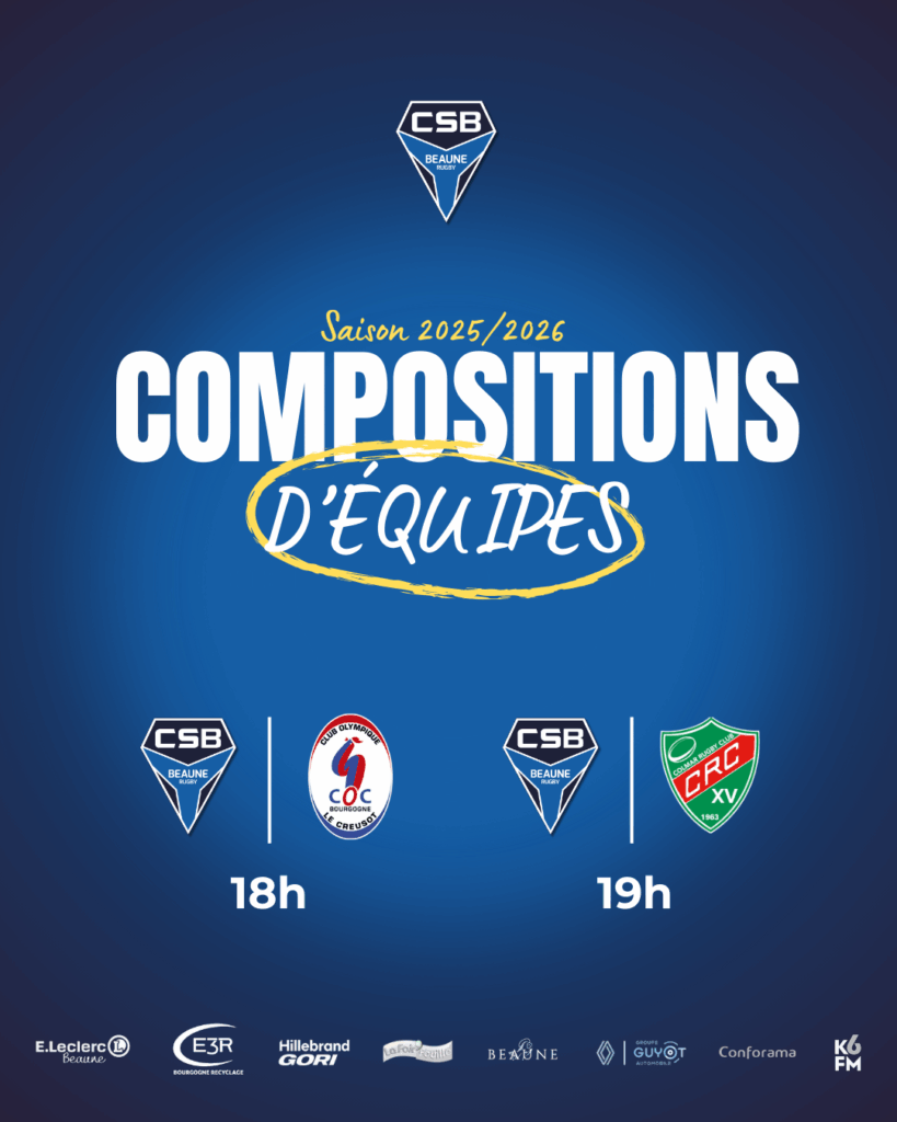 Compositions d’équipes pour le Festival du CSB