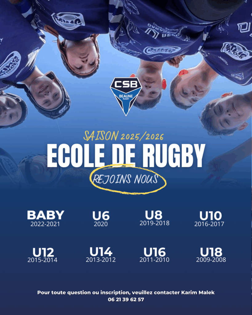 Rejoins notre Ecole De Rugby !