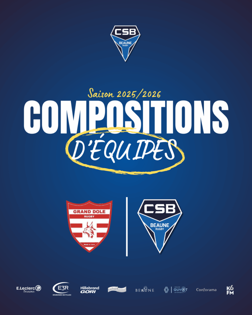 Compositions des équipes pour la 2 ème journée de championnat F3
