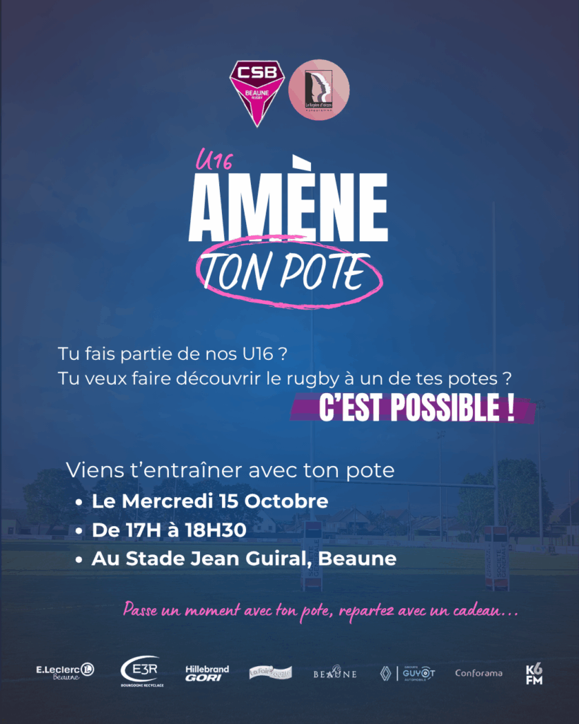 Viens faire découvrir le rugby à un de tes potes !