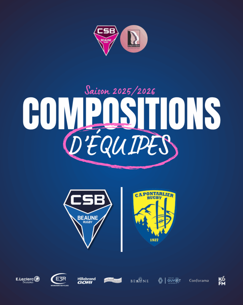 Compositions d’équipes match 19 Octobre
