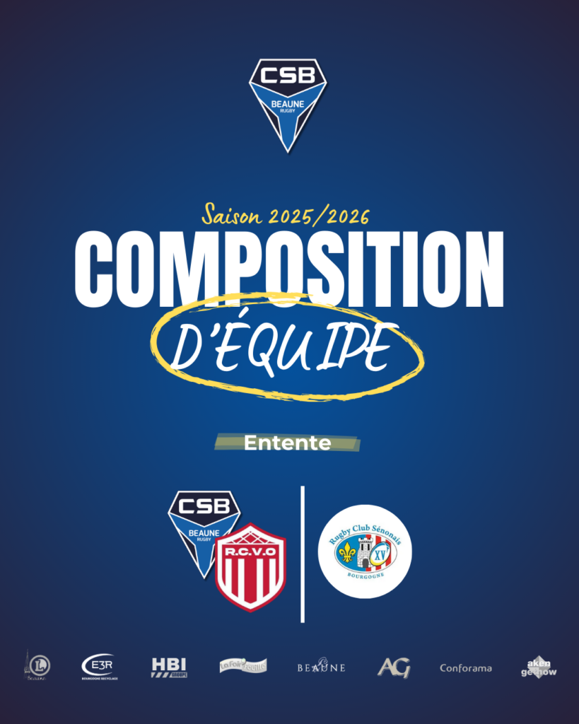 Composition d&rsquo;équipe entente : match du 25 Janvier