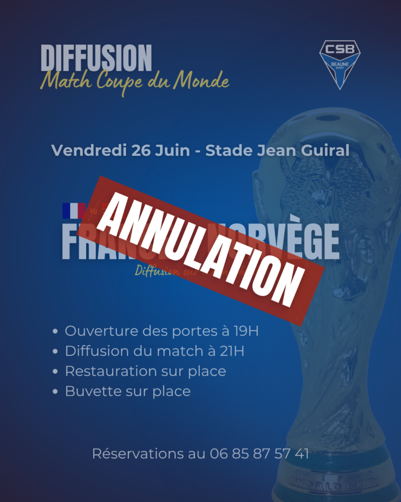 Annulation de la diffusion du match France – Norvège