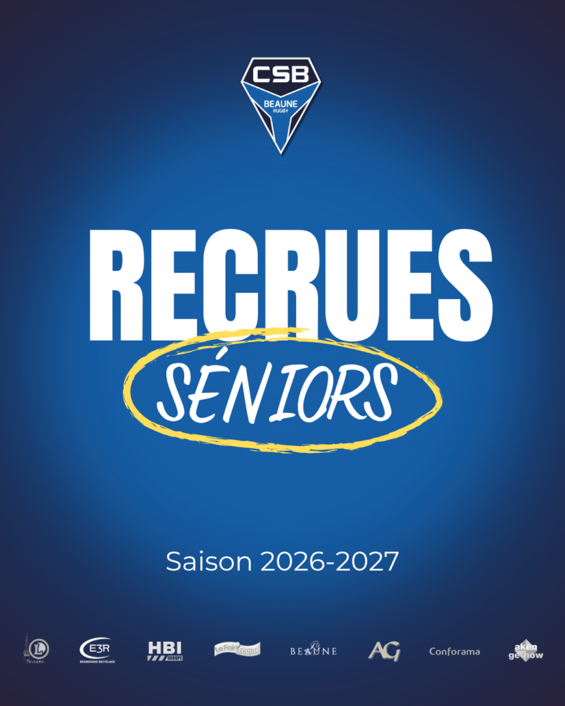 Nouvelles recrues séniors : saison 2026-2027
