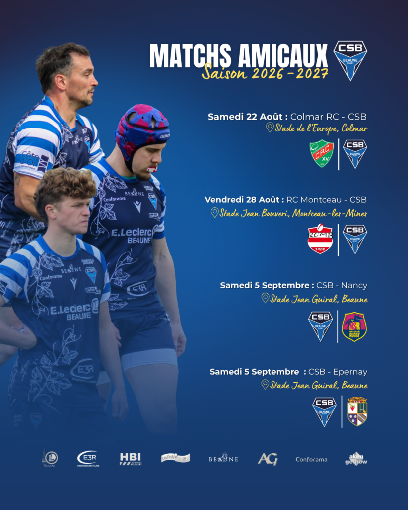 Matchs amicaux saison 2026/2027 !