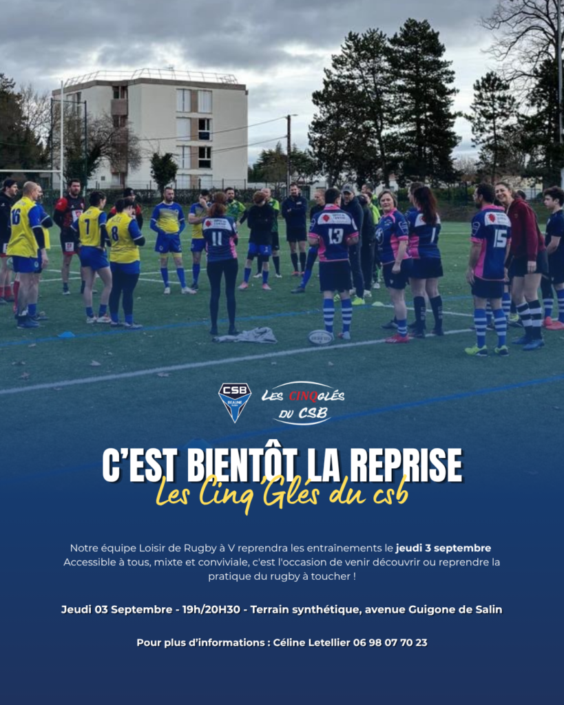 Reprise des entraînements pour les CinqGlés du CSB !