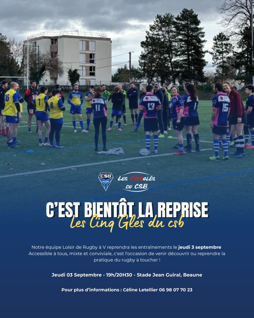 Les Cinq&rsquo;Glés du CSB : reprise des entraînements !