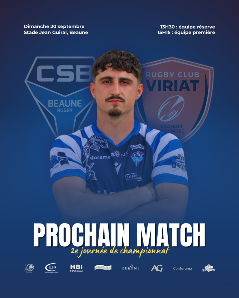 Deuxième journée de championnat Fédérale 3 : CS Beaune – RC Viriat