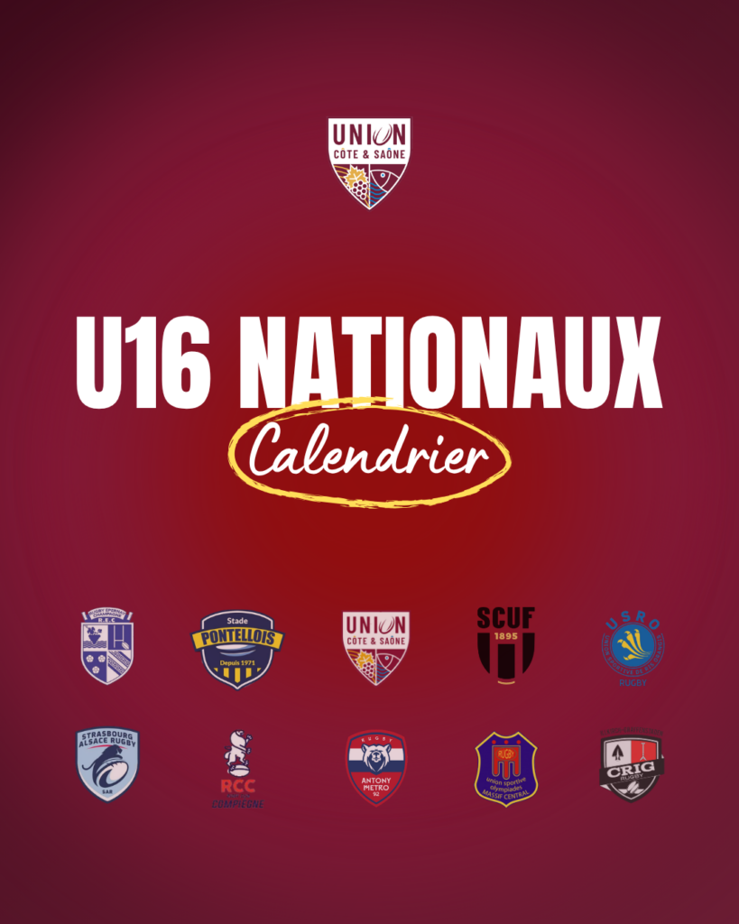Calendrier U16 Nationaux saison 2026/2027