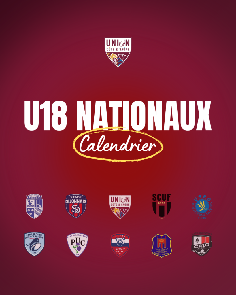 Calendrier U18 Nationaux saison 2026/2027