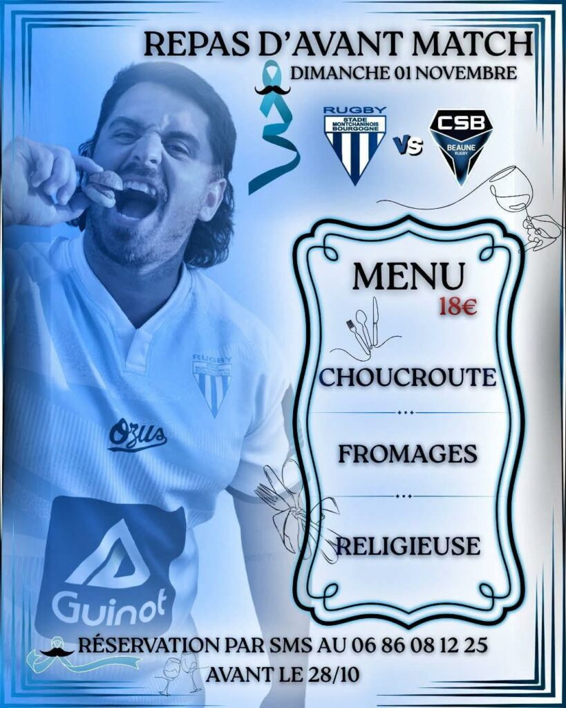 Repas d&rsquo;avant match au Stade Montchaninois