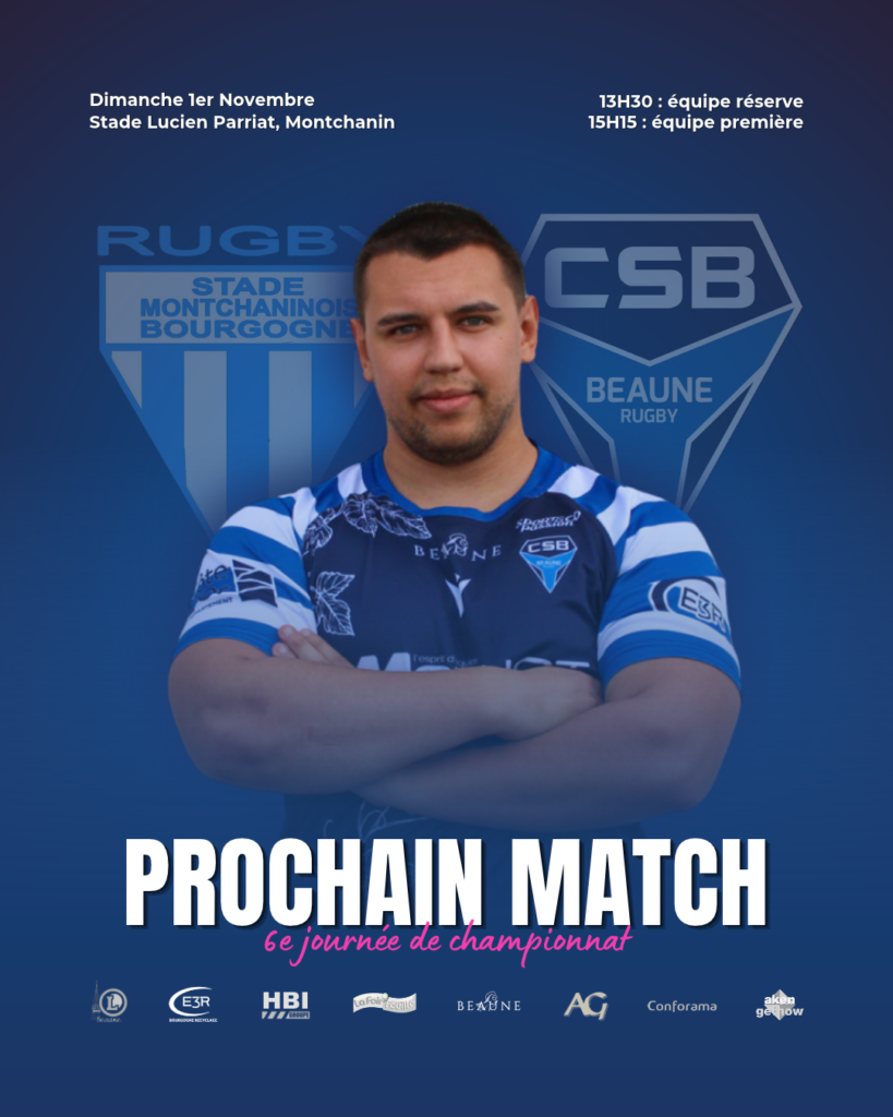6e journée de championnat de Fédérale 3 : Montchanin – CS Beaune
