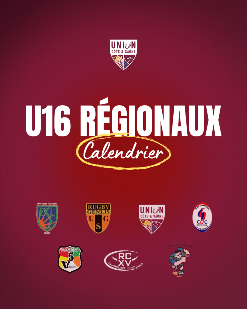 Calendrier U16 Régionaux